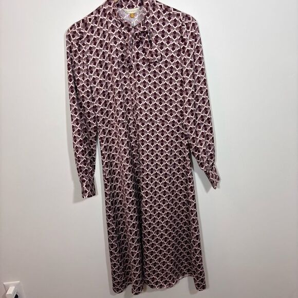 DownEast Dresses & Skirts - Downeast KELLY SHIRTDRESS WITH BOW TIE NEW with tags Size Medium GEO PEPPERCORN